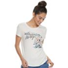 Juniors' About A Girl Sketchy Map State Tee, Size: Xl, Natural