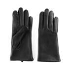 Women's Apt. 9&reg; Fleece Lined Leather Tech Gloves, Size: Small, Black