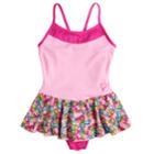 Girls 4-14 Jacques Moret Jojo Siwa Bow Print Pink Skirtall, Size: Large, Multicolor