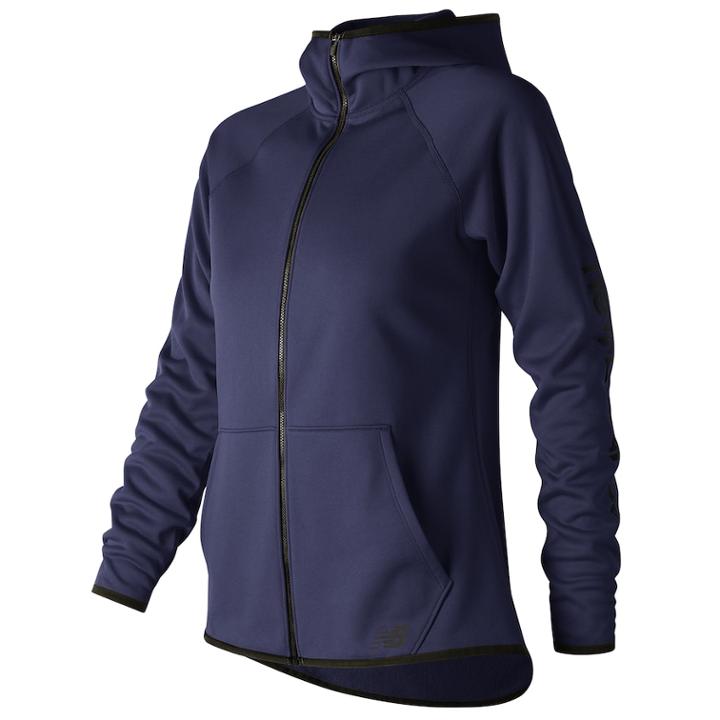 Women's New Balance Core Fleece Full Zip Hoodie, Size: Small, Blue Other