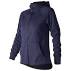 Women's New Balance Core Fleece Full Zip Hoodie, Size: Small, Blue Other