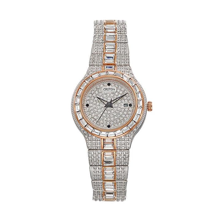 Croton Women's Austrian Crystal Two Tone Watch - Cn207540ttpv, Multicolor