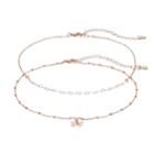 Lc Lauren Conrad Butterfly & Plain Choker Necklace Set, Women's, Pink
