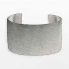 Stainless Steel Brushed Cuff Bracelet, Women's, Grey