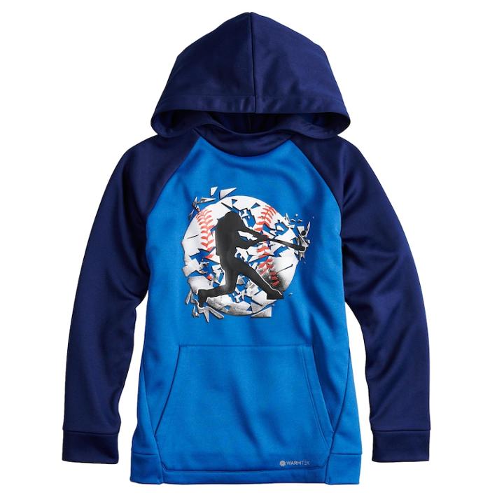 Boys 8-20 Tek Gear&reg; Performance Graphic Hoodie, Size: Medium, Blue (navy)