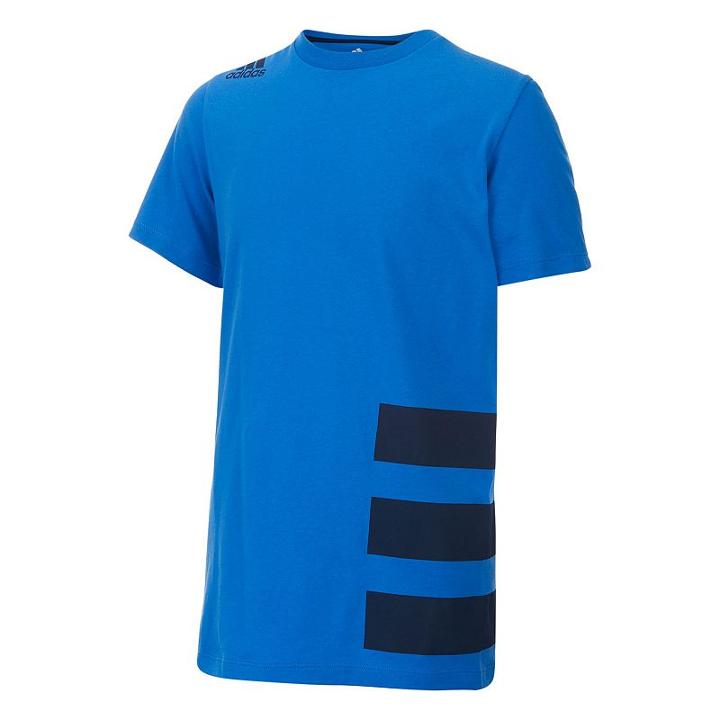 Boys 8-20 Adidas Three Stripe Tee, Boy's, Size: Xl, Med Blue