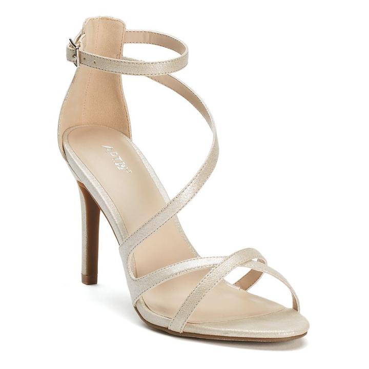 Apt. 9&reg; Oatmeal Women's Dress Sandals, Size: 7.5, Silver