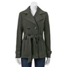 Juniors' J-2 Double-breasted Fleece Jacket, Girl's, Size: Small, Dark Green