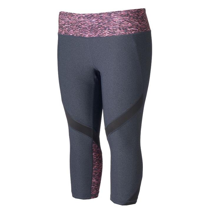 Plus Size Women's Tek Gear&reg; Performance Capri Workout Leggings, Size: 1xl, Lt Orange