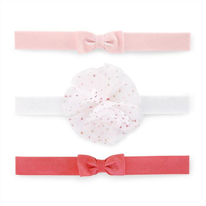 Baby Girl Carter's 3-pk. Bow Head Wrap Set, Size: 0-6 Months, Multicolor