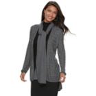 Women's Apt. 9&reg; Scarf & Lurex Open-front Cardigan, Size: Small, Med Grey