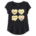 Girls 7-16 So&reg; Curved-hem Graphic Tee, Girl's, Size: 7-8, Black