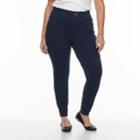 Plus Size Utopia By Hue Denim Leggings, Women's, Size: 2xl, Dark Blue