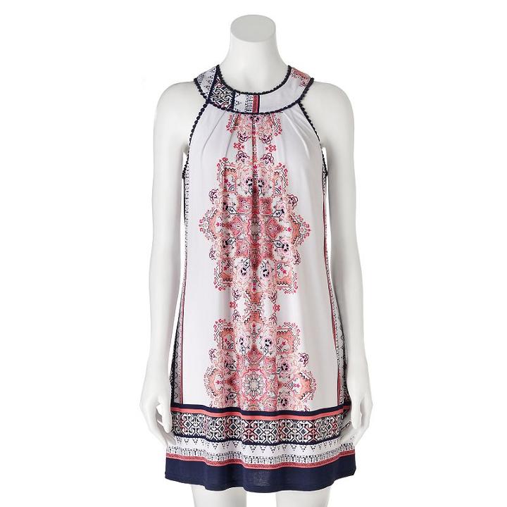 Juniors' Trixxi Print Halter Dress, Girl's, Size: Xl, White Oth