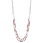 Simply Vera Vera Wang Beaded Two Tone Multi Strand Necklace, Women's, Pink