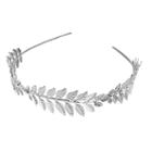 Textured Leaf Headband, Women's, Silver