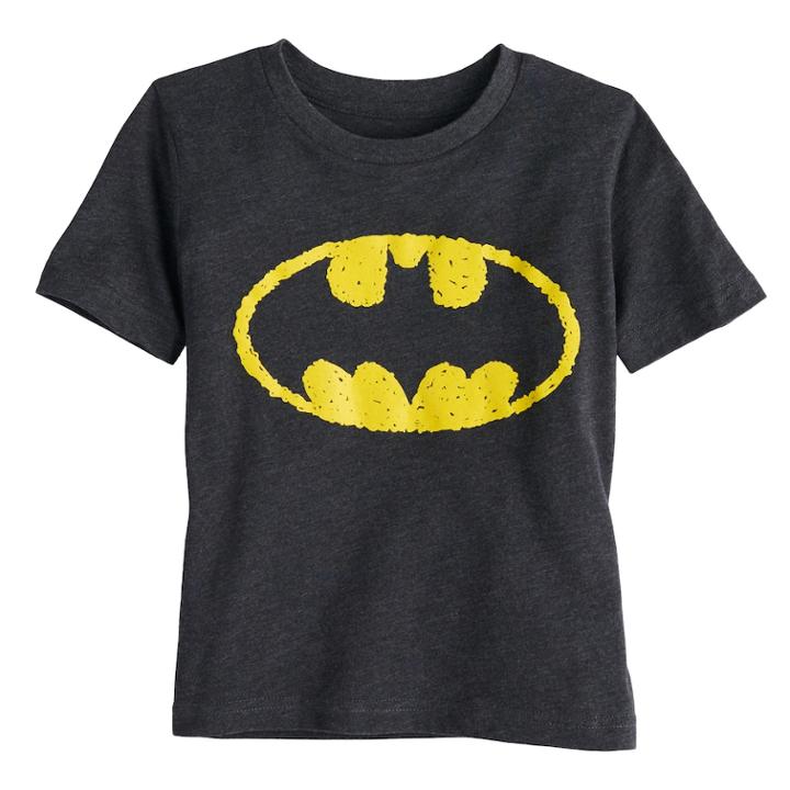 Toddler Boy Jumping Beans&reg; Dc Comics Batman Scribble Logo Graphic Tee, Size: 2t, Dark Grey