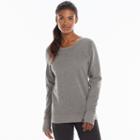 Women's Tek Gear&reg; Fleece Crewneck Sweatshirt, Size: Small, Med Grey