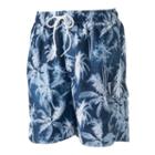 Men's Croft & Barrow&reg; Tropical Microfiber Swim Trunks, Size: Medium, Blue (navy)