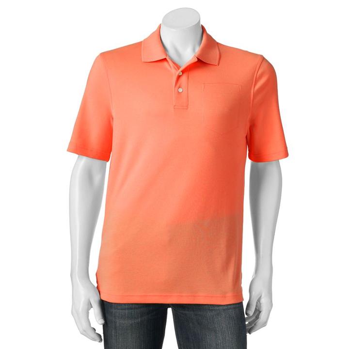 Men's Croft & Barrow&reg; Signature Pocket Polo, Size: Xxl, Med Orange