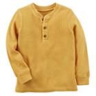 Boys 4-7 Carter's Thermal Henley Tee, Size: 8, Yellow