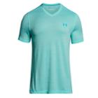 Mens' Under Armour Tech V-neck Tee, Size: Large, Med Blue