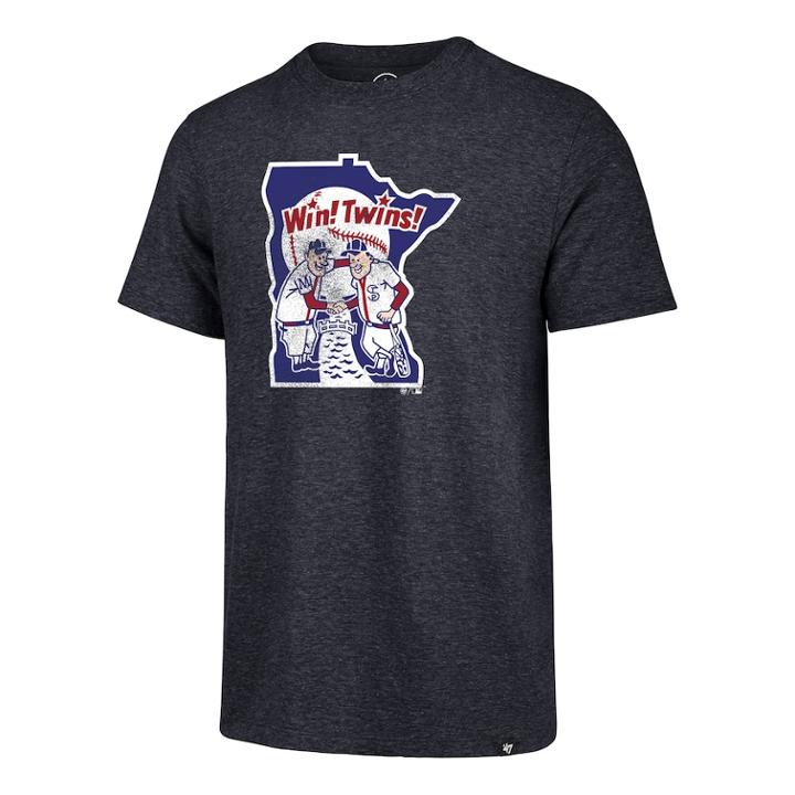 Men's '47 Brand Minnesota Twins Throwback Tee, Size: Xl, Blue (navy)