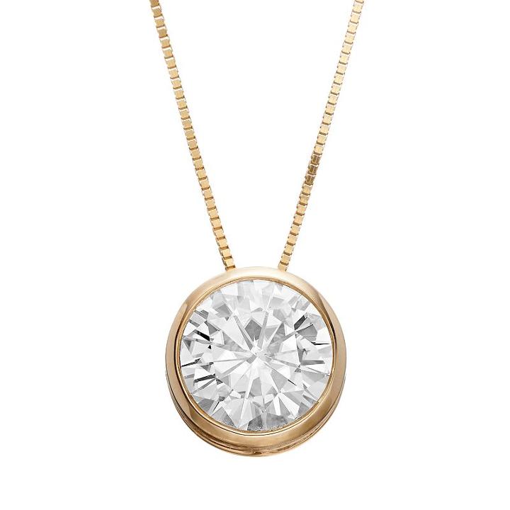 Forever Brilliant 1 9/10 Carat T.w. Lab-created Moissanite Pendant Necklace, Women's, Size: 18, White