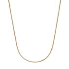 24k Gold Over Silver Popcorn Chain Necklace, Women's, Yellow