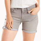Women's Levi's&reg; Cuffed Mid-length Shorts, Size: 29(us 8)m, Grey