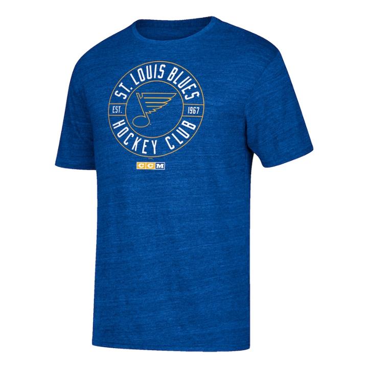 Men's Ccm St. Louis Blues Wheelhouse Tee, Size: Xl, Blue (navy)