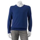 Big & Tall Croft & Barrow&reg; Classic-fit 12gg V-neck Sweater, Men's, Size: 4xb, Dark Blue
