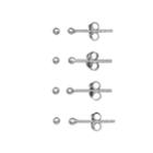 Primrose Sterling Silver 2 Mm Ball Stud Earrings 4-pair Set, Women's