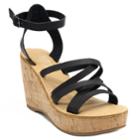 Sugar Jeez Women's Wedge Sandals, Size: Medium (10), Black
