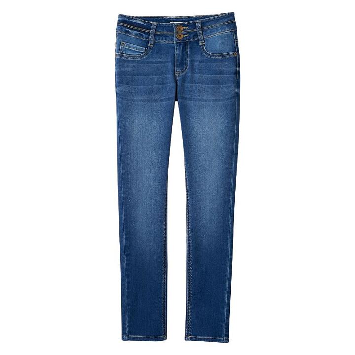 Girls 7-16 & Plus Size Mudd&reg; Faded Denim Jeggings, Girl's, Size: 14, Med Blue