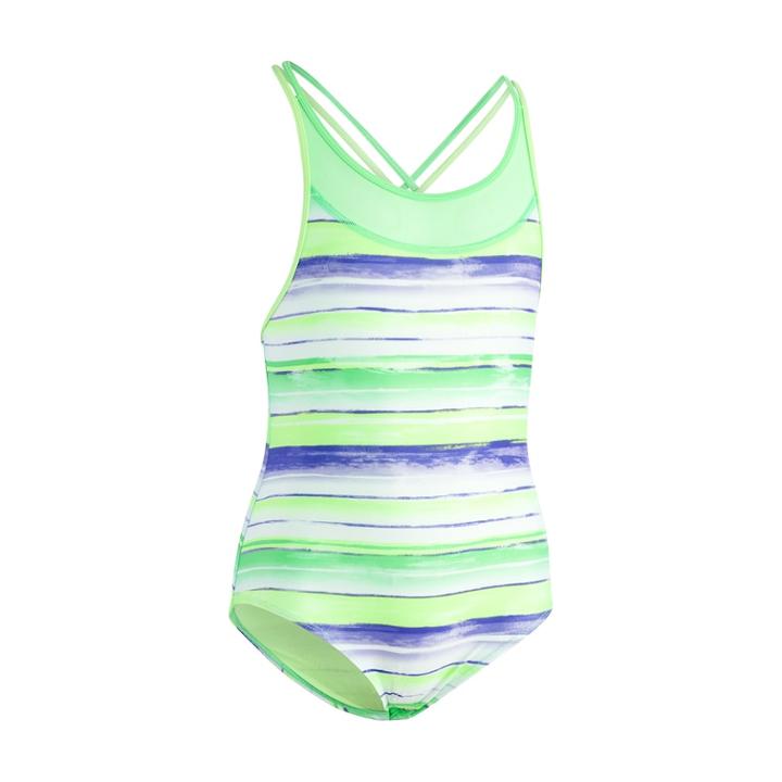 Girls 4-16 Under Armour Water Stripe One-piece Swimsuit, Size: 12, Lt Green