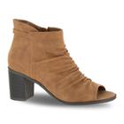 Easy Street Sansa Women's Peep Toe Ankle Boots, Size: Medium (9.5), Dark Brown