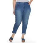 Plus Size Gloria Vanderbilt Amanda Cuffed Ankle Jeans, Women's, Size: 18 W, Blue