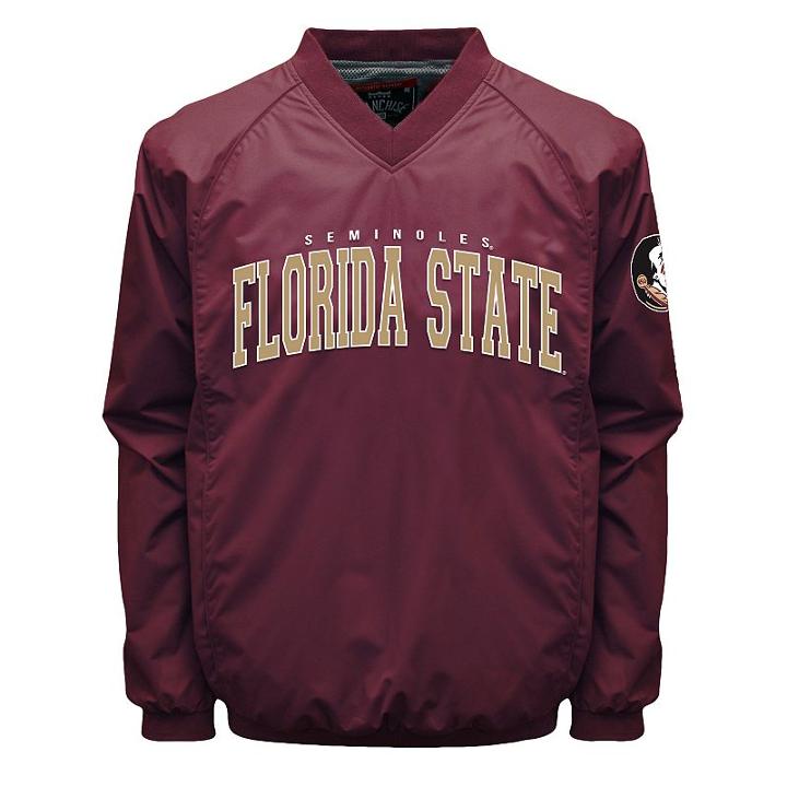 Men's Franchise Club Florida State Seminoles Coach Windshell Jacket, Size: Medium, Red