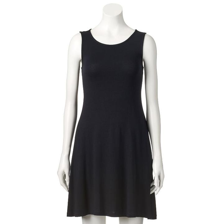 Women's Apt. 9&reg; A-line Tank Dress, Size: Small, Black