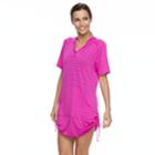 Women's Free Country Hooded Swim Cover-up, Size: Small, Med Red