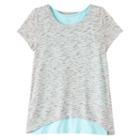 Girls 7-16 & Plus Size Double Layer Tulip Back Tank Top Tee, Size: 10, Silver