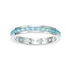 Traditions Sterling Silver Channel-set Apatite Birthstone Ring, Women's, Size: 10, Blue