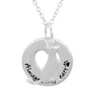 Silver-plated  Always In My Heart Pendant Necklace, Women's, Silver