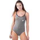 Juniors' Lemon & Bloom Graphic Bodysuit, Teens, Size: Large, Med Grey