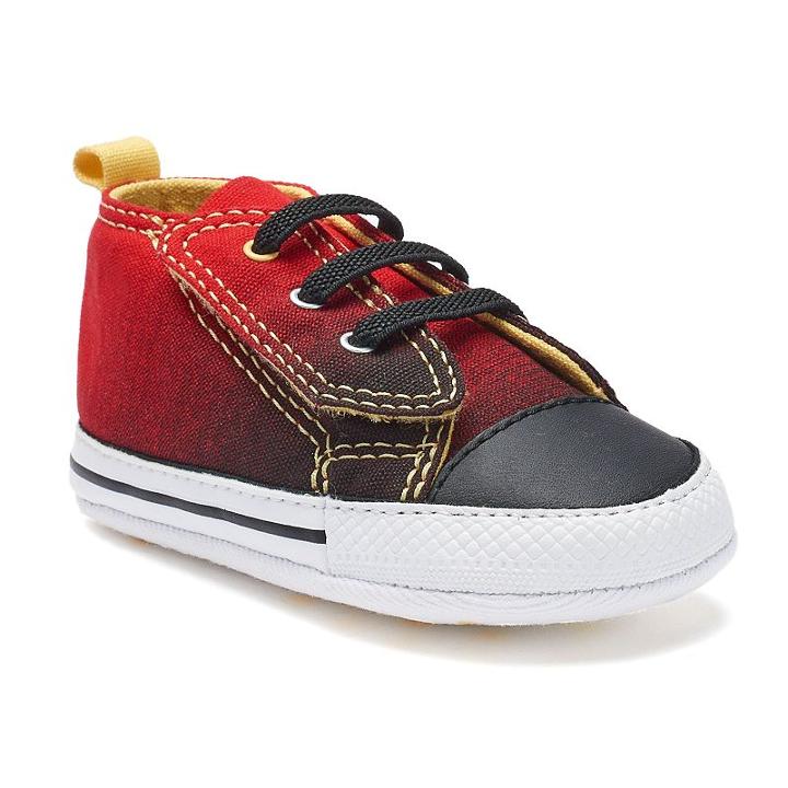 Baby Converse Chuck Taylor First Star Easy-slip Hi Crib Shoes, Kids Unisex, Size: 3 Baby, Brt Red