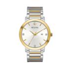 Bulova Men's Modern Diamond Accent Two Tone Stainless Steel Watch - 98d151, Size: Large, Multicolor
