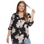 Juniors' Plus Size Candie's&reg; Tie Front Tunic, Teens, Size: 1xl, Oxford