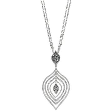 Dana Buchman Marquise Pendant Necklace, Women's, Silver