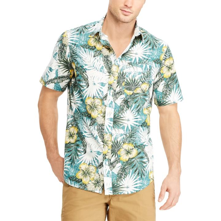 Men's Chaps Classic-fit Casual Button-down Shirt, Size: Xxl, Green